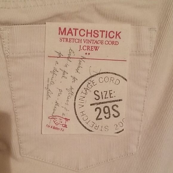 J CREW MATCHSTICK CORDUROY JEANS-NWT - Picture 5 of 7